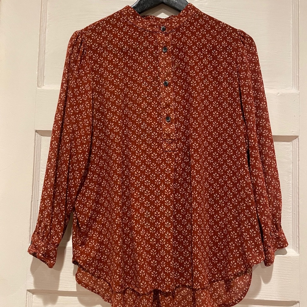 Madewell Shirred Peasant Top